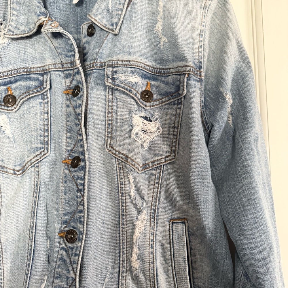 Leith Distressed Jean Jacket